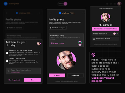 Daily UI - challenge #006 (User Profile) challenge006 dailyui dark figma modal ui user profile ux