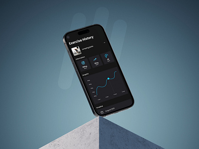 Dashboard mobile app app design chart dark ui dashboard data analytics exercise fitness fitness app history mobile app ui ui design uidesign uiux ux uxdesign workout