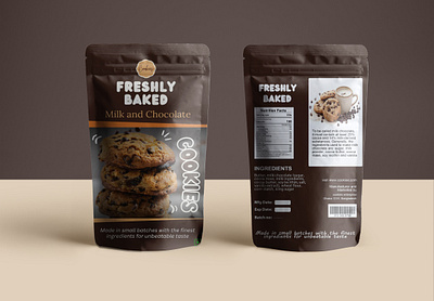 Cookies Pouch Packaging Design brand identity branding cookies cookies pouch packaging design creative design design facebook post graphic design illustration instagram post logo packaging design pouch design print product design template ui visual visual identity