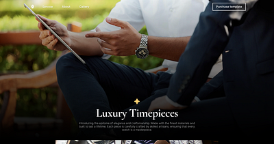 Template: Luxury Timepieces animation bra branding design framer framertemplate graphic design hover illsutration logo luxurybrand minimalistic modern scroll effect typography ui ux video web webdesign