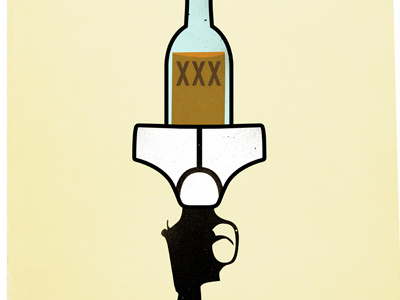 Jockey Full of Bourbon 12by30 illustration tom waits