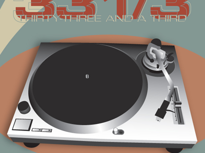 Old Stuff #1: dj party poster font: eurostile illustration print
