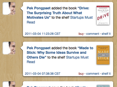 new ShelfLuv status UI css3 status ui wood