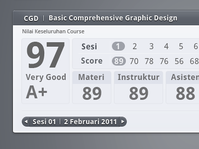 Overview Page button date design designer grey gui interface layout list overview page score session students feedback ui ux designer web