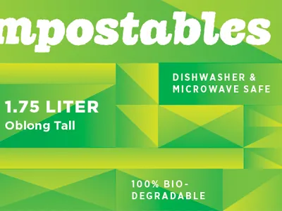 Tupperware compostable design geometric geometry green grid modular stackable tupperware typography