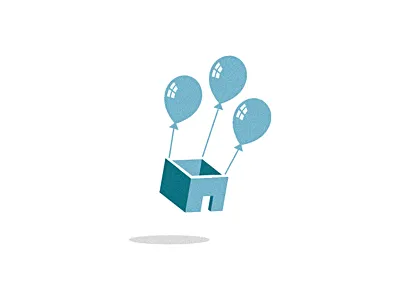 Balloon Your Room architecture balloon branding decorating event flight identity illustration logo room