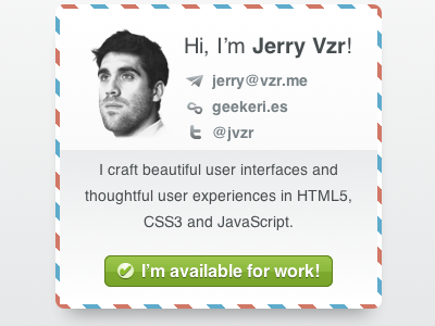 vzr.me | airmail rebound css3 html5 sans serif