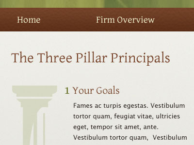 Pillar aweeeeeeesome columns financial green red serif