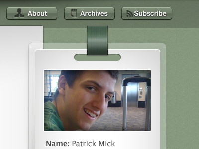 Brother's Tumblr Design WIP buttons design interface internet sarah mick typography ui web design