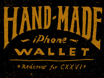 Wallet cxxvi lettering process