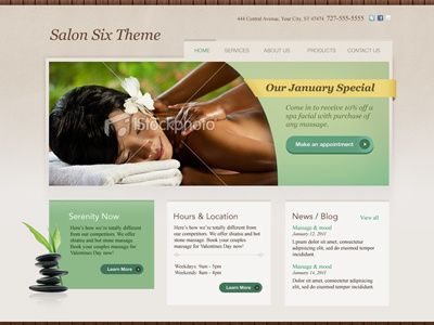 Spa Theme cta girl green ribbon spa tan theme
