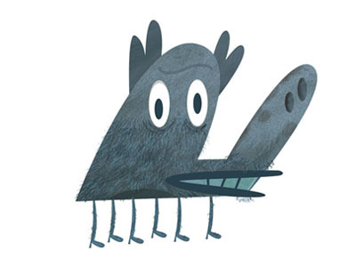 Larry The Monster humorous illustration monster