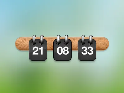 Flipper clock flip time wood