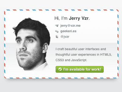 vzr.me | wide airmail rebound css3 html5 sans serif