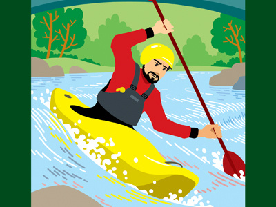 Kayaker illustration