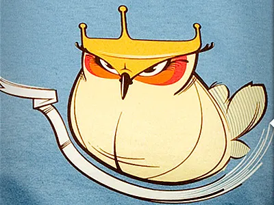 Owl Queen illustration ivaylo nedkov t shirt