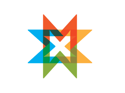 Identity with the letter M brandmark identity logo m multiply quilt