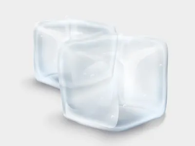 Cold as... ice ice cubes illustration