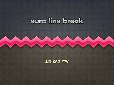 Zig Zag Euro Line Break Ribbon ribbon zag zig