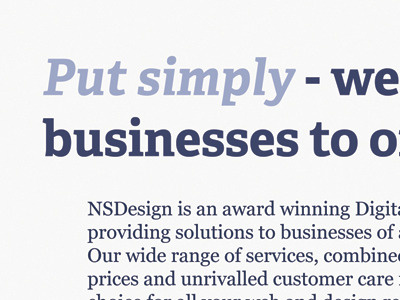 Newstart Advert adelle blue purple typography