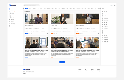 Job Portal Blog Design blog branding indian job portal jobbbsy modern ui ui website