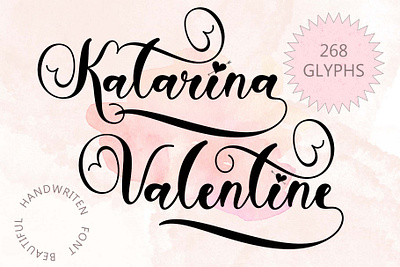 Katarina Valentine beautiful birthday branding font font design handwritten logo valentine valentines valentines day wedding winter