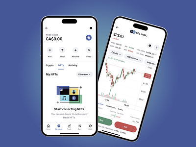 Crypto Wallet App bitcoin blockchain crypto crypto app crypto currency crypto trading crypto wallet cryptocurrency ethereum exchange finance mobile mobile app mobile design mobile ui nft trading ui ux wallet app