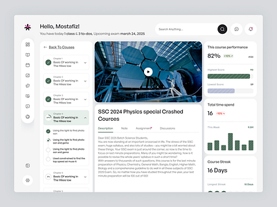 SaaS Ed-Tech My Progress Dashboard dashboard design edtech learning minimal my progresss saas simple ui uidesign ux webapp