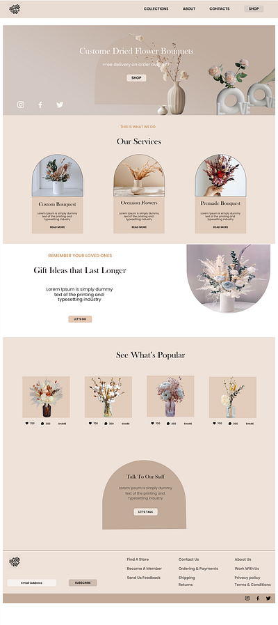 FLOWER WEBSITE DESIGN flower website design ui ux design