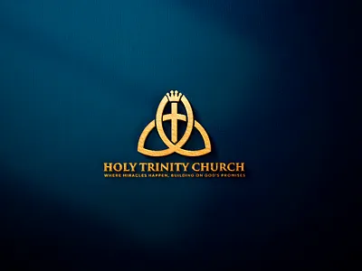 HOLY TRINITY CHURCH LOGO bethel christian logo church logo church logo design cross elegant church logo faith gospel graphic design logo ministry logo modern logo religious logo