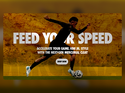 Dynamic UX/UI Design for Sports Product action photography athletic branding bold typography creative design dynamic layout e commerce design football cleats landing page modern interface product showcase responsive design speed and performance sports marketing sports product ui design user experience user interface ux design visual storytelling web design