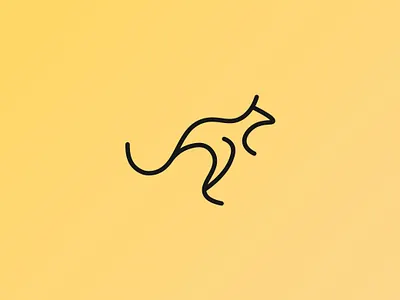 Minimalist Line Art Kangaroo Logo Design for Modern Businesses brand identity branding business clothing design eco fast graphic design kangaroo line art logistics logo design minimalist modern simple sport sports team travel visual identity wildlife