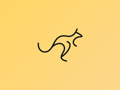 Minimalist Line Art Kangaroo Logo Design for Modern Businesses brand identity branding business clothing design eco fast graphic design kangaroo line art logistics logo design minimalist modern simple sport sports team travel visual identity wildlife