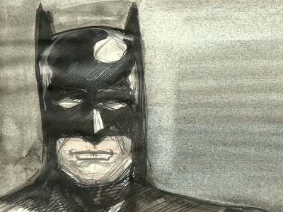 Project 52.17 - Batman - Study batman comic book comics drawing project 52 watercolor