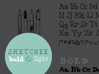 Sketchee Fonts bold font illustrator light type typography vector