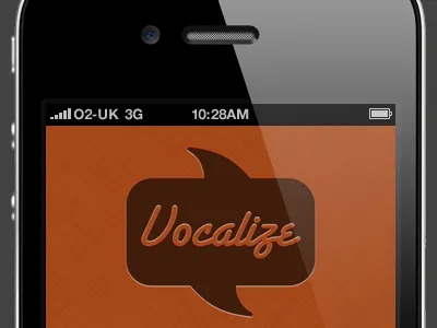 Vocalize (App Interface Design) app contacts cream ios iphone message orange texture ui vocal