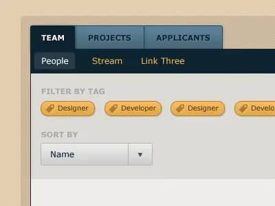 tabs+tags+dropdown app dropdown interface navigation tabs tags