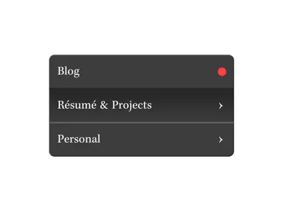 Finger-friendly navigation (mobile) css gradient joni korpi kepler std navigation