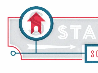 STA blue branding grey house identity logo red