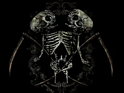 The Famine death design illustration