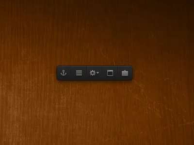 Footer Bar Icons anchor icons list menu settings window
