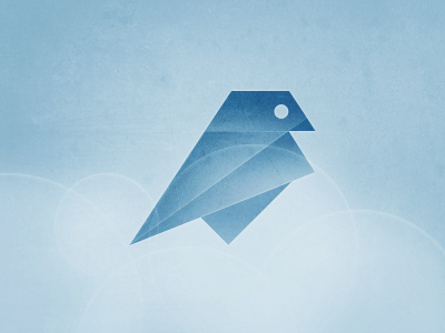 Logo Experimentation bird blue logo wing