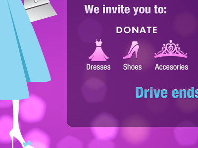 Donate bokeh donate dress eru girl icons lima purple website