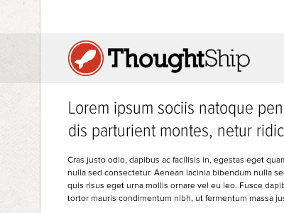 ThoughtShip 2.0 orange redesign yeah...