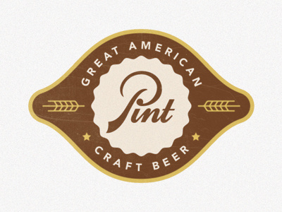 Pint beer hand lettering lettering logo retro script vintage