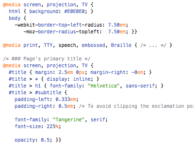 indentation css source code text