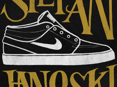 Stefan Janoski Mid coffee made me do it illustration poster simon ålander sneaker stefan janoski typography