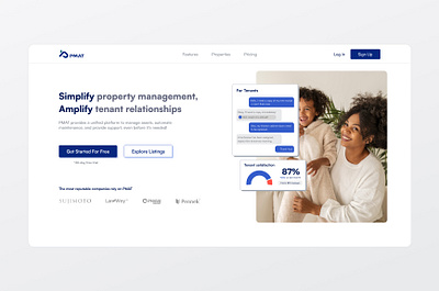 Property Management Landing Page apple style branding clean design figma imagery landing page modern real estate ui ui ux design ux visual design web design