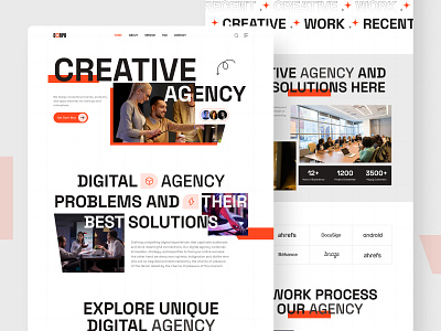 Agency Landing Page agency portfolio clean design client project creative agency creative web design design studio digital agency figma design interactive design landing page design marketing website minimalist design modern design portfolio website responsive design uiux design user interface web design inspiration webflow friendly website design