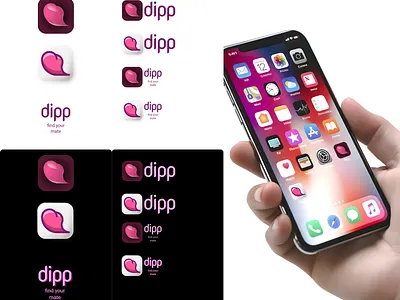 Dating app logo branding dailyui graphic design logo ui